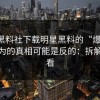 关于黑料社下载明星黑料的“爆料”：你以为的真相可能是反的：拆解给你看