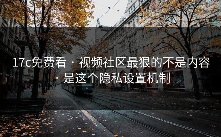 17c免费看 · 视频社区最狠的不是内容 · 是这个隐私设置机制